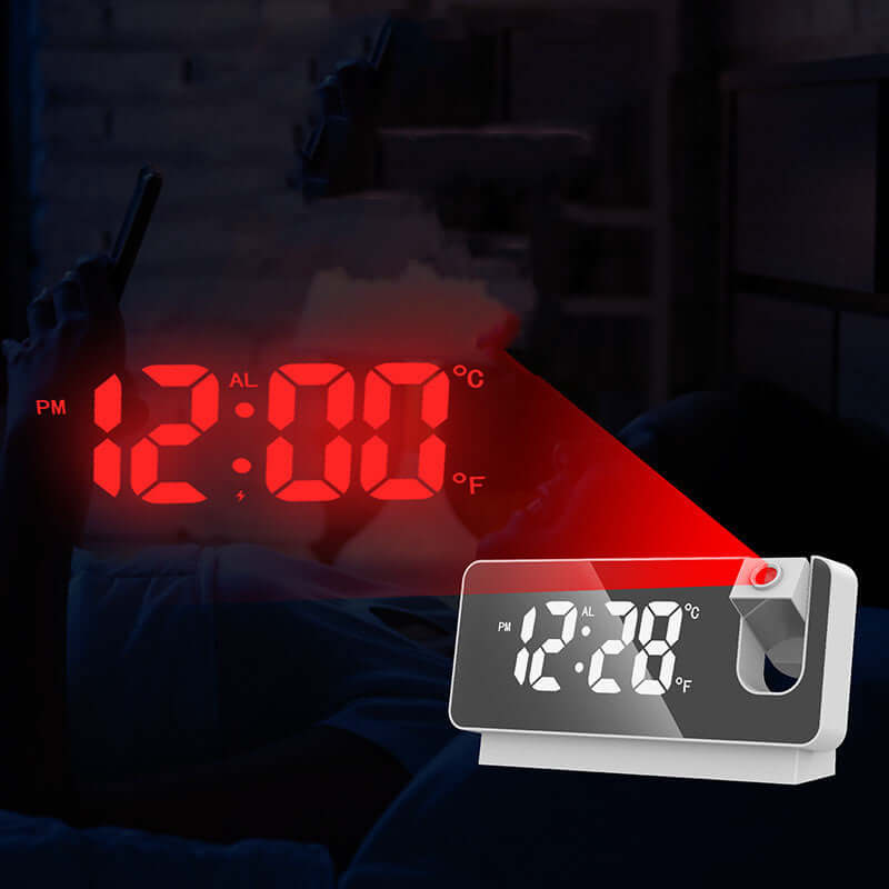 adjustable projection smart led alarm clock